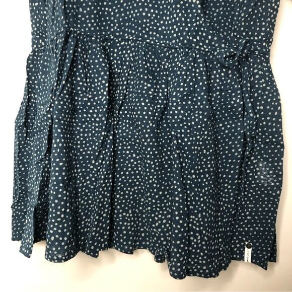 One Teaspoon Starry Night Wrap Mini Dress Tiny Polka Dots Navy Blue White Small - Picture 7 of 14